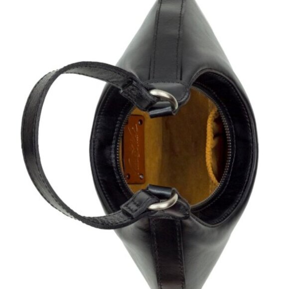 Patricia Nash | Black Leather Coco Crescent Hobo Bag - NWT - Picture 11 of 16